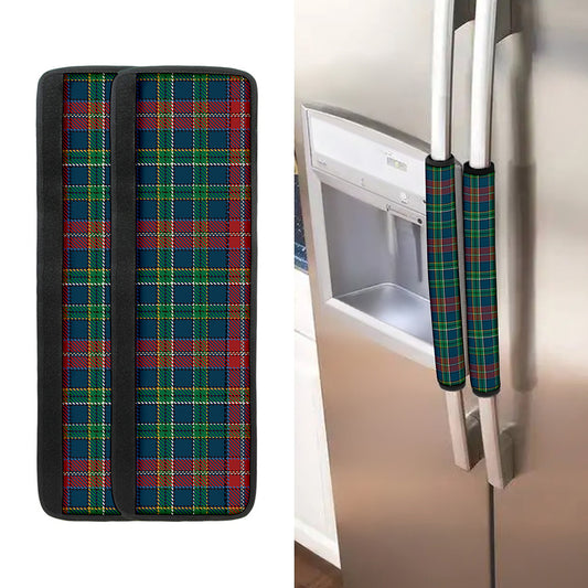 Blue Green And Red Scottish Plaid Print Refrigerator Handle Covers