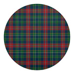 Blue Green And Red Scottish Plaid Print Round Blanket