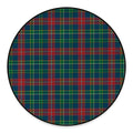Blue Green And Red Scottish Plaid Print Round Floor Mat