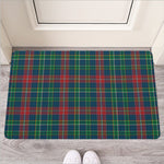Blue Green And Red Scottish Plaid Print Rubber Doormat
