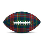 Blue Green And Red Scottish Plaid Print Rugby Ball