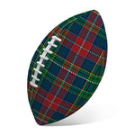 Blue Green And Red Scottish Plaid Print Rugby Ball
