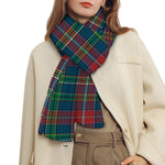 Blue Green And Red Scottish Plaid Print Scarf