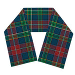 Blue Green And Red Scottish Plaid Print Scarf