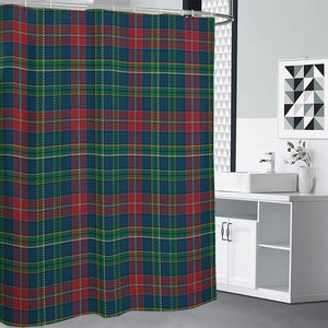 Blue Green And Red Scottish Plaid Print Shower Curtain