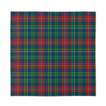 Blue Green And Red Scottish Plaid Print Silk Bandana