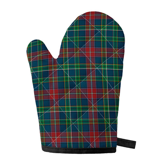 Blue Green And Red Scottish Plaid Print Single Oven Mitt
