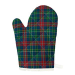 Blue Green And Red Scottish Plaid Print Single Oven Mitt