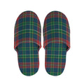 Blue Green And Red Scottish Plaid Print Slippers