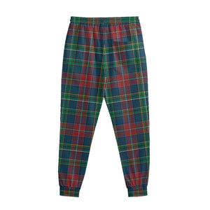 Blue Green And Red Scottish Plaid Print Sweatpants