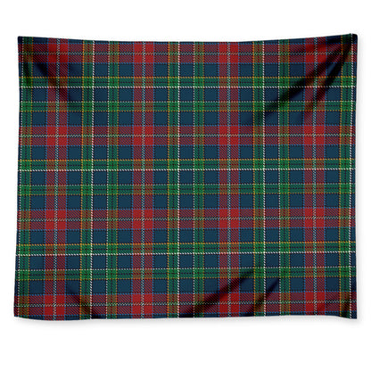 Blue Green And Red Scottish Plaid Print Tapestry