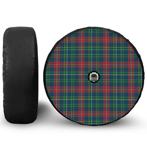 Blue Green And Red Scottish Plaid Print Tire Cover With Camera Hole