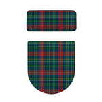 Blue Green And Red Scottish Plaid Print Toilet Lid And Tank Cover Set