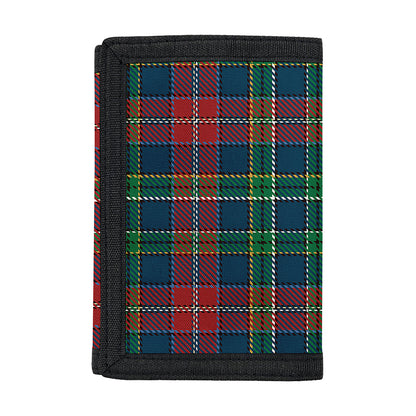 Blue Green And Red Scottish Plaid Print Trifold Wallet