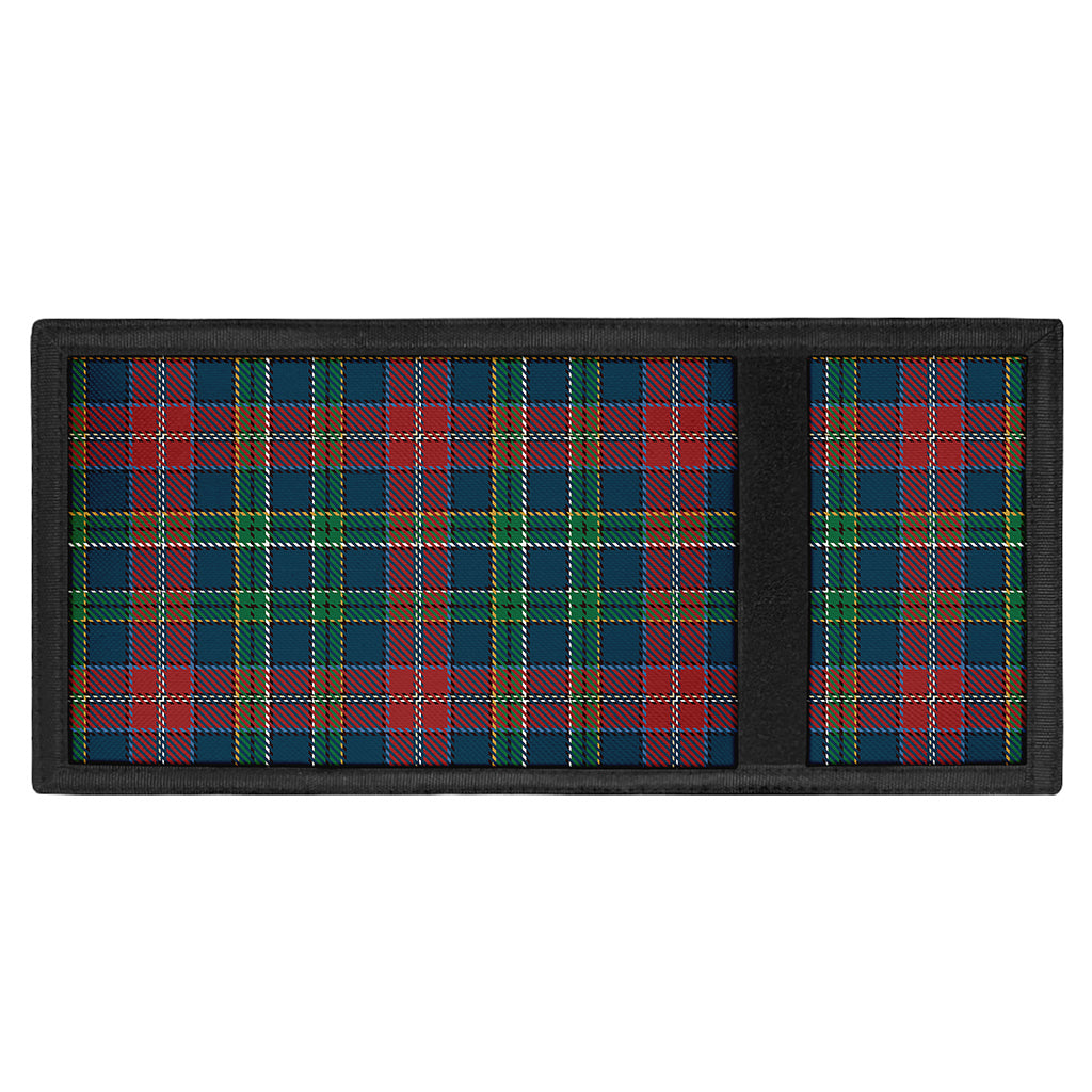 Blue Green And Red Scottish Plaid Print Trifold Wallet