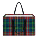Blue Green And Red Scottish Plaid Print Utility Tote Bag