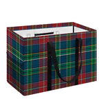 Blue Green And Red Scottish Plaid Print Utility Tote Bag