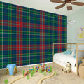 Blue Green And Red Scottish Plaid Print Wall Sticker