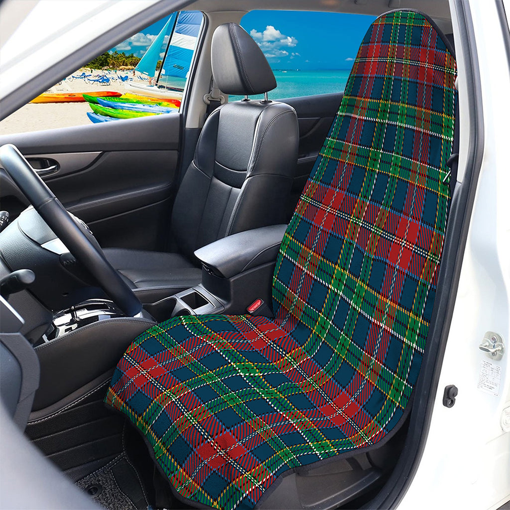 Blue Green And Red Scottish Plaid Print Waterproof Car Seat Cover