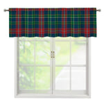 Blue Green And Red Scottish Plaid Print Window Valance