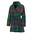 Blue Green And Red Scottish Plaid Print Women's Bathrobe
