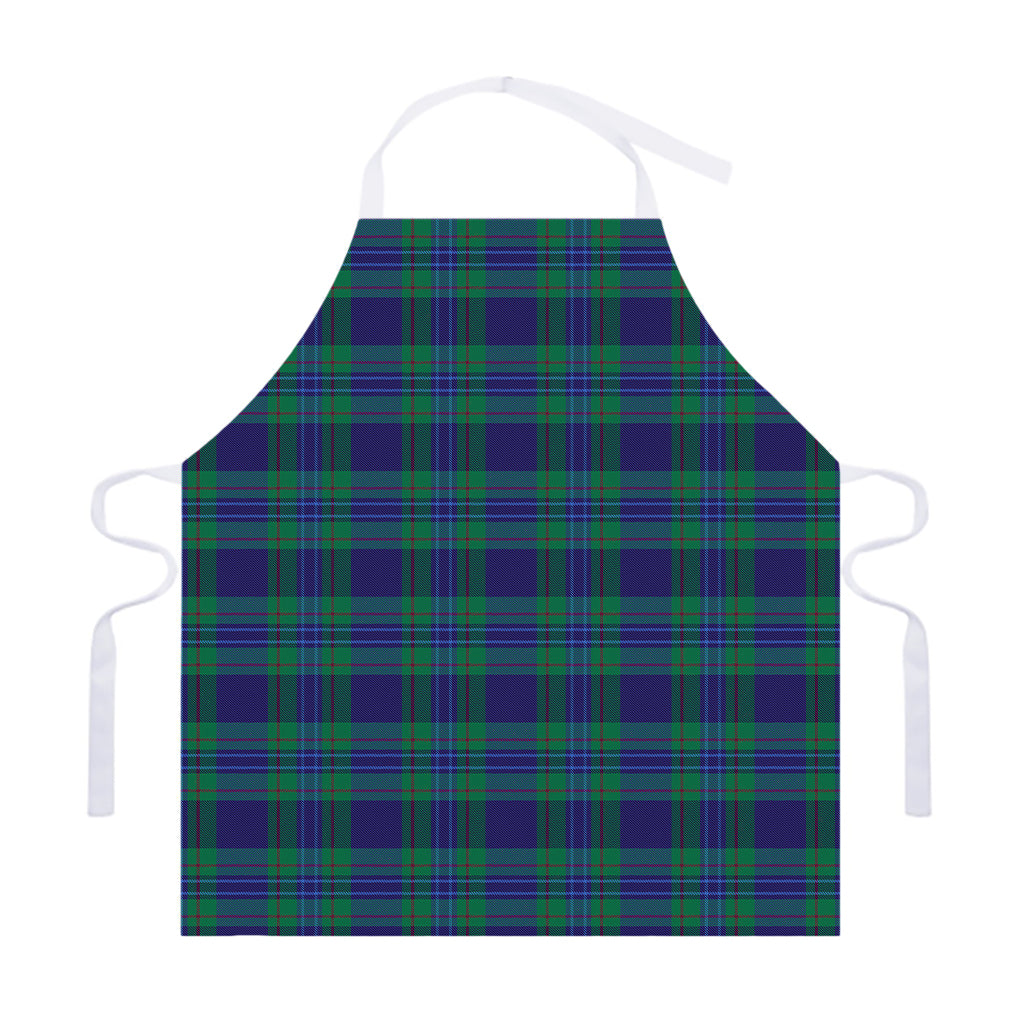 Blue Green And Red Tartan Pattern Print Adjustable Apron
