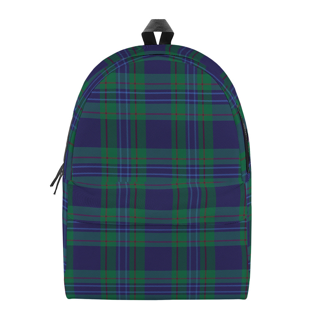 Blue Green And Red Tartan Pattern Print Backpack