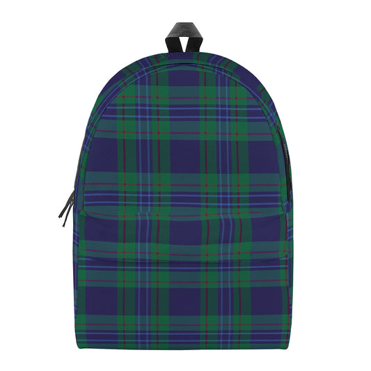 Blue Green And Red Tartan Pattern Print Backpack