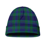 Blue Green And Red Tartan Pattern Print Beanie