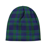 Blue Green And Red Tartan Pattern Print Beanie
