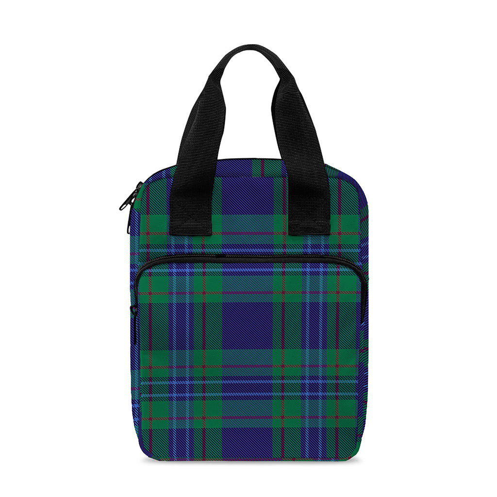 Blue Green And Red Tartan Pattern Print Bible Tote Bag