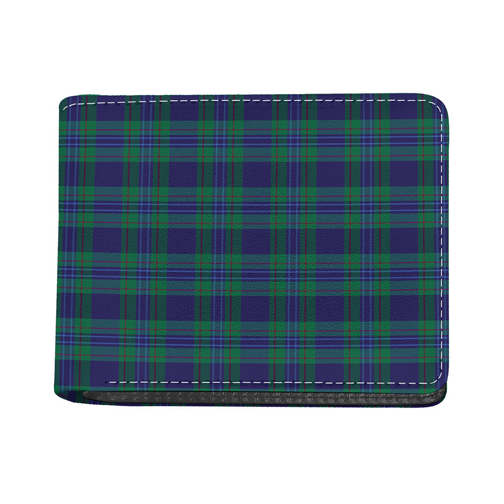 Blue Green And Red Tartan Pattern Print Bifold Wallet