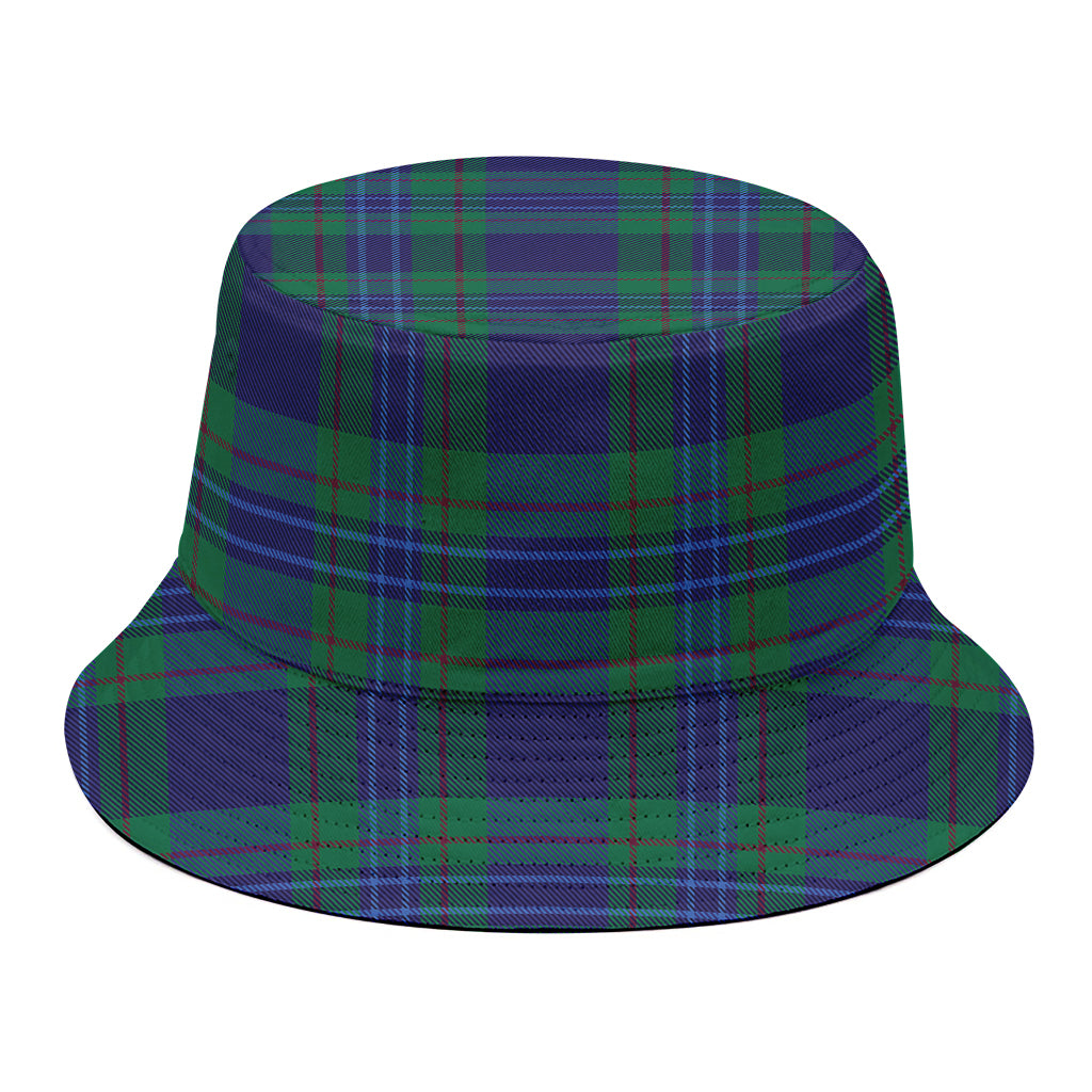 Blue Green And Red Tartan Pattern Print Bucket Hat