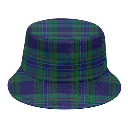 Blue Green And Red Tartan Pattern Print Bucket Hat