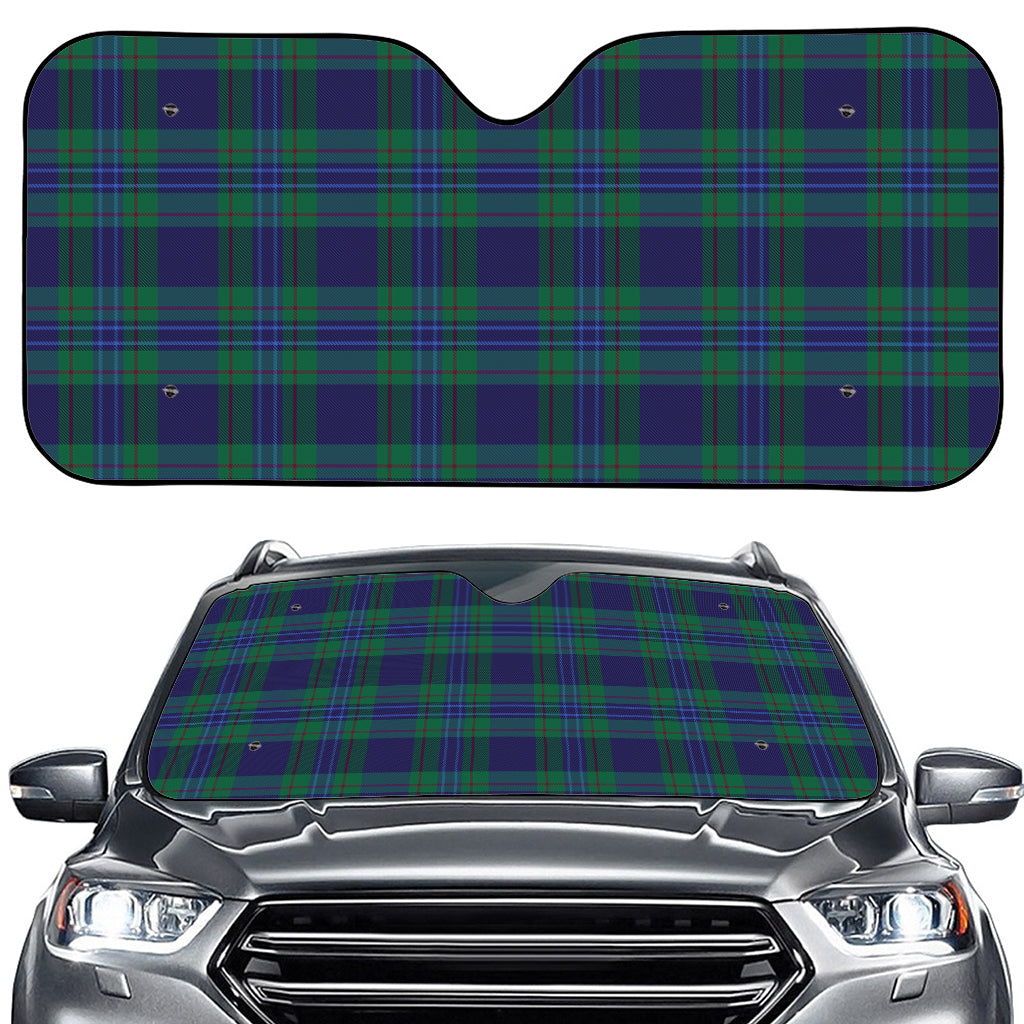 Blue Green And Red Tartan Pattern Print Car Windshield Sun Shade