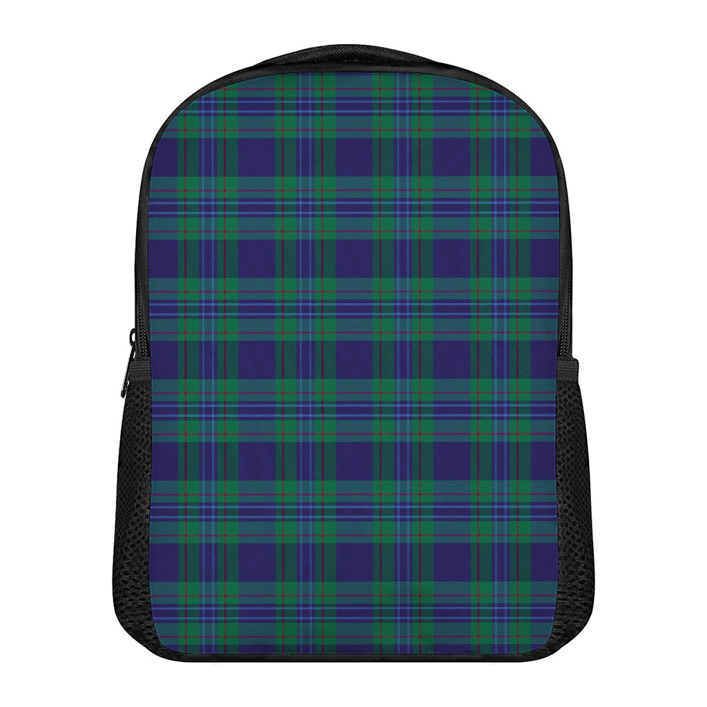 Blue Green And Red Tartan Pattern Print Casual Backpack