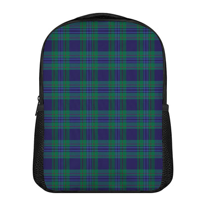 Blue Green And Red Tartan Pattern Print Casual Backpack