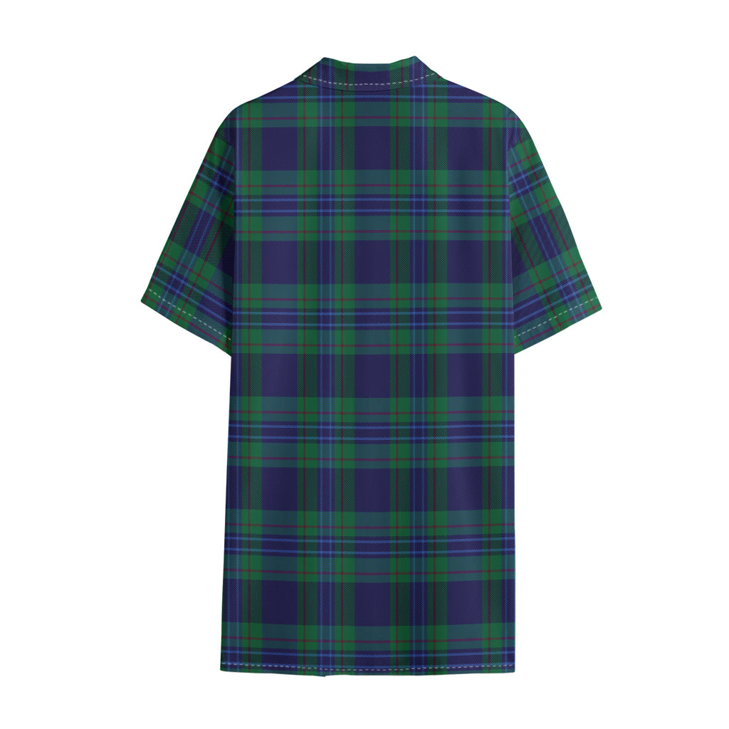 Blue Green And Red Tartan Pattern Print Cotton Hawaiian Shirt