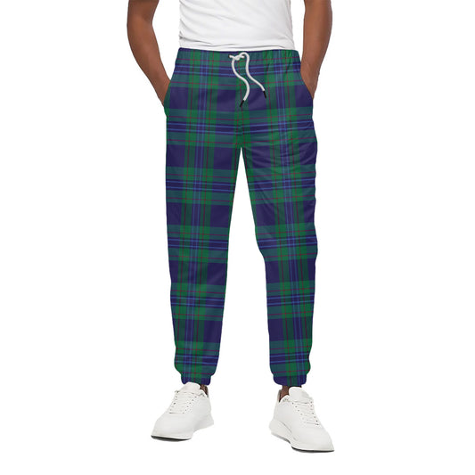 Blue Green And Red Tartan Pattern Print Cotton Pants