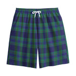 Blue Green And Red Tartan Pattern Print Cotton Shorts