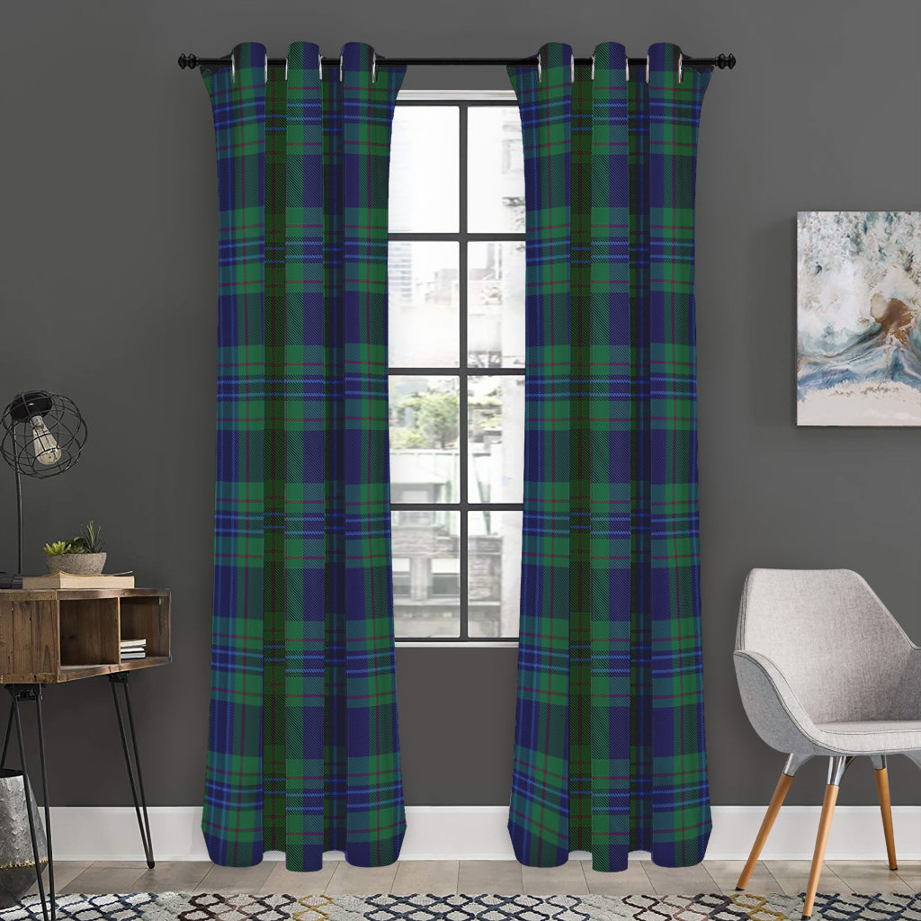 Blue Green And Red Tartan Pattern Print Curtain