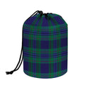 Blue Green And Red Tartan Pattern Print Drawstring Makeup Bag