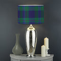 Blue Green And Red Tartan Pattern Print Drum Lamp Shade