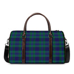 Blue Green And Red Tartan Pattern Print Duffle Bag