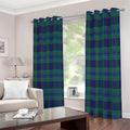 Blue Green And Red Tartan Pattern Print Extra Wide Grommet Curtains
