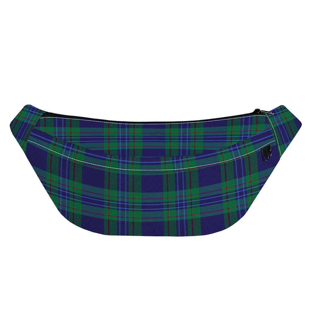 Blue Green And Red Tartan Pattern Print Fanny Pack