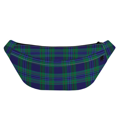 Blue Green And Red Tartan Pattern Print Fanny Pack