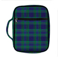 Blue Green And Red Tartan Pattern Print Front Pocket Bible Bag