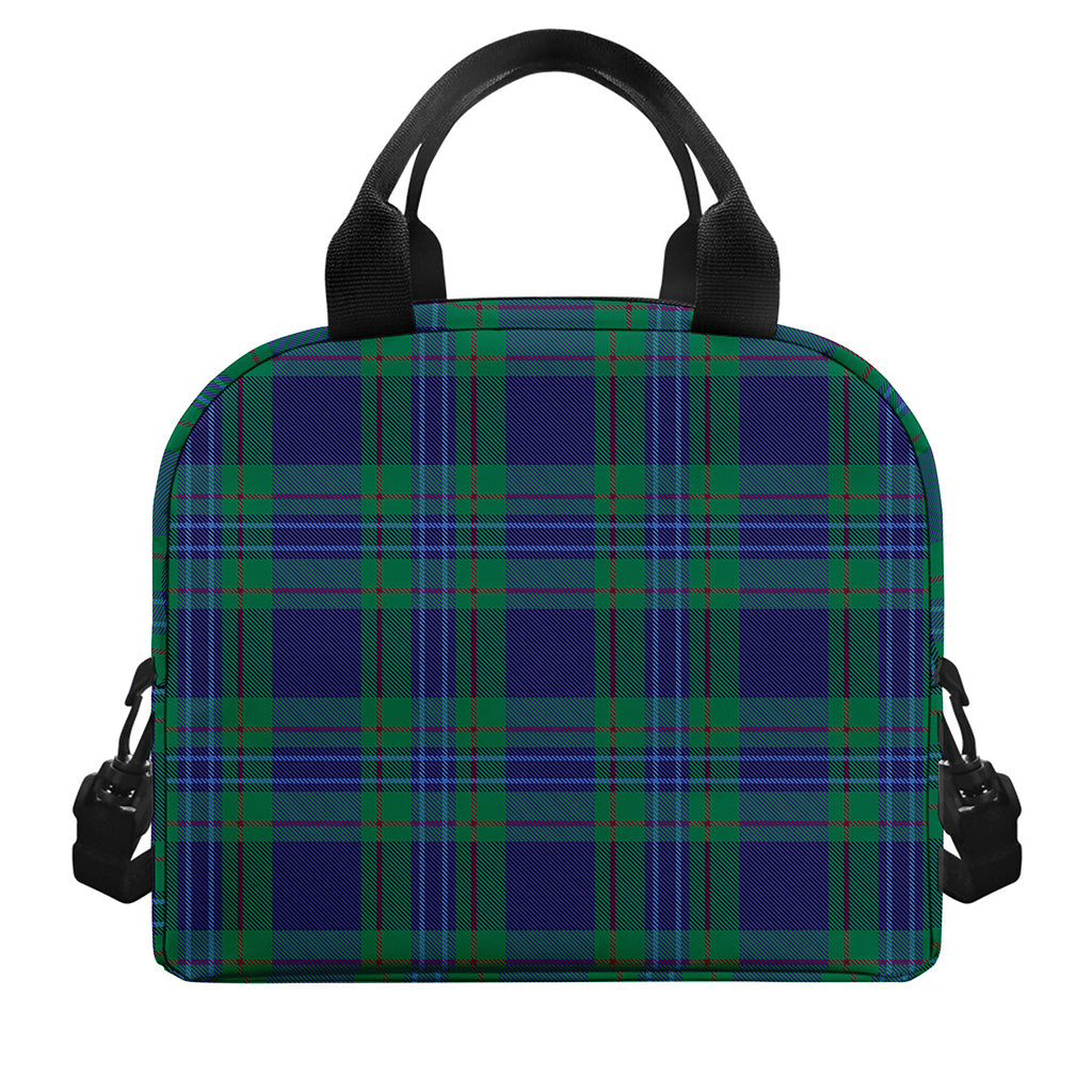 Blue Green And Red Tartan Pattern Print Insulated Lunch Bag