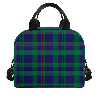Blue Green And Red Tartan Pattern Print Insulated Lunch Bag